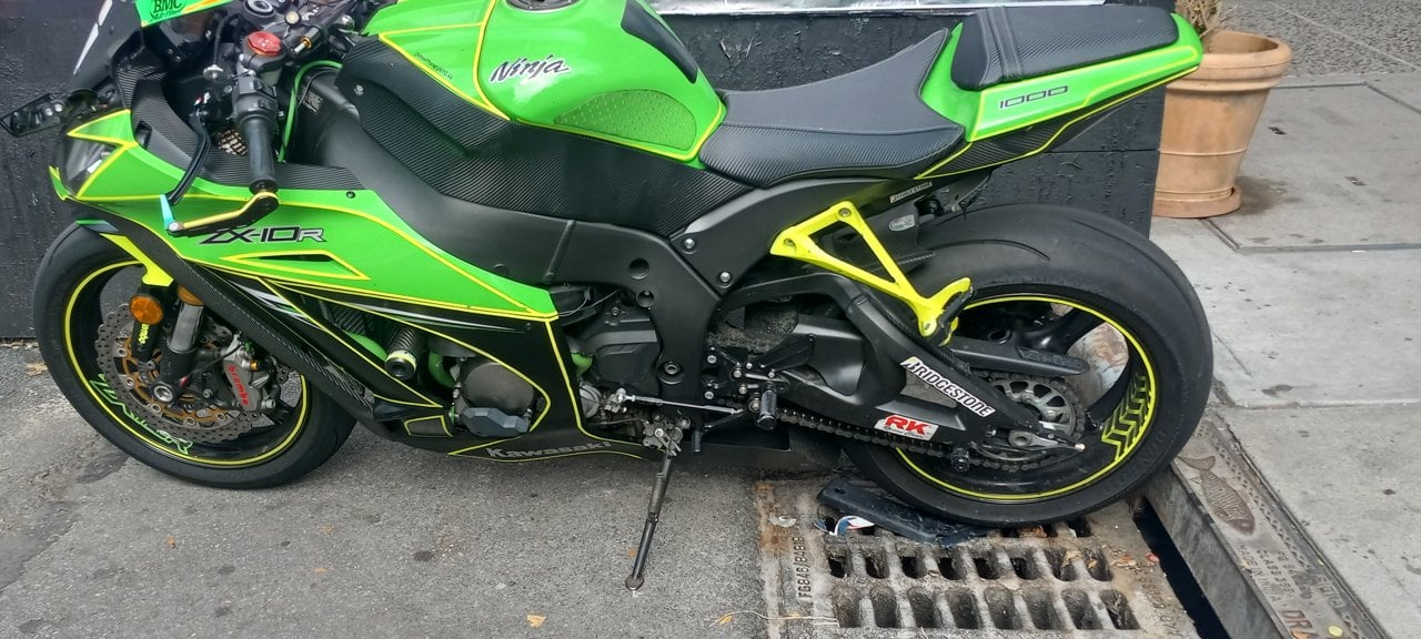Kawasaki Ninja ZX10R motorcycle — representative photograph