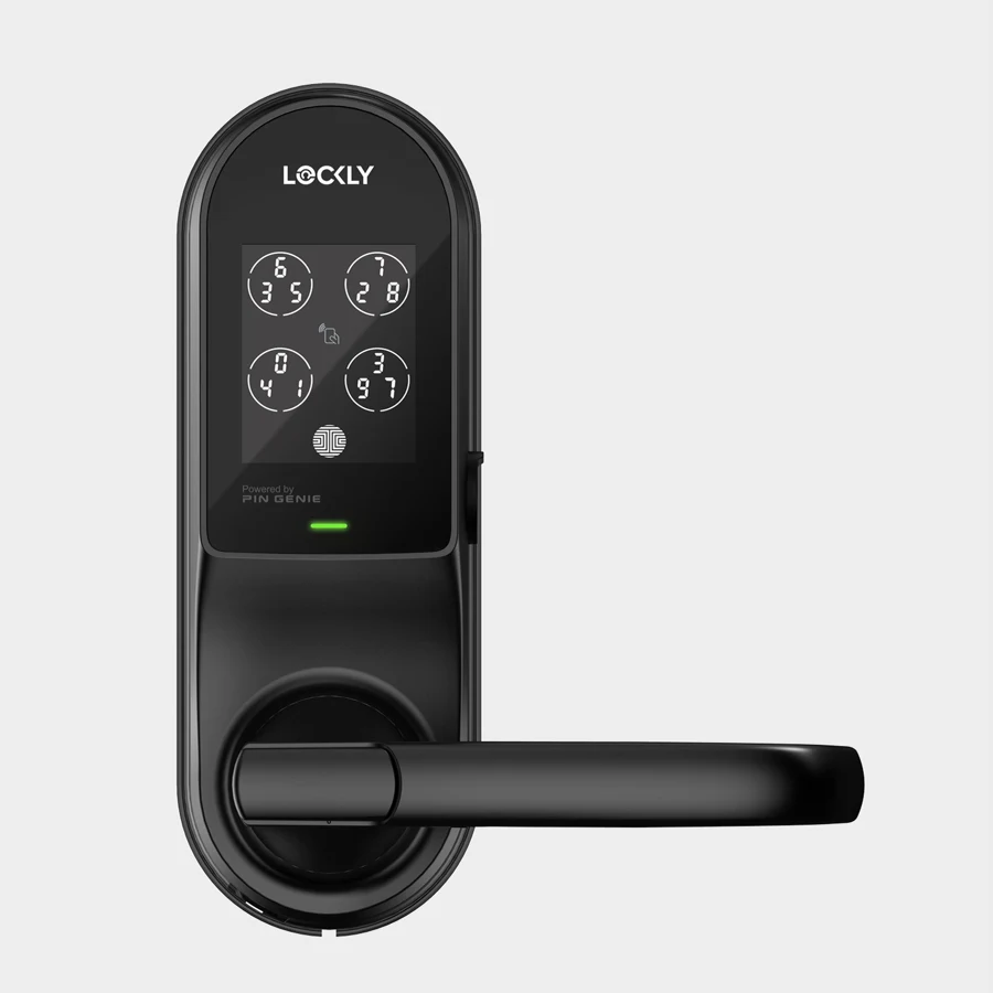 Lockly Guard Latch 679L matte black smart lever lock