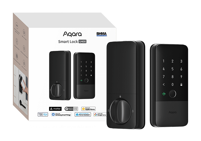 Aqara U400 smart deadbolt exterior and interior