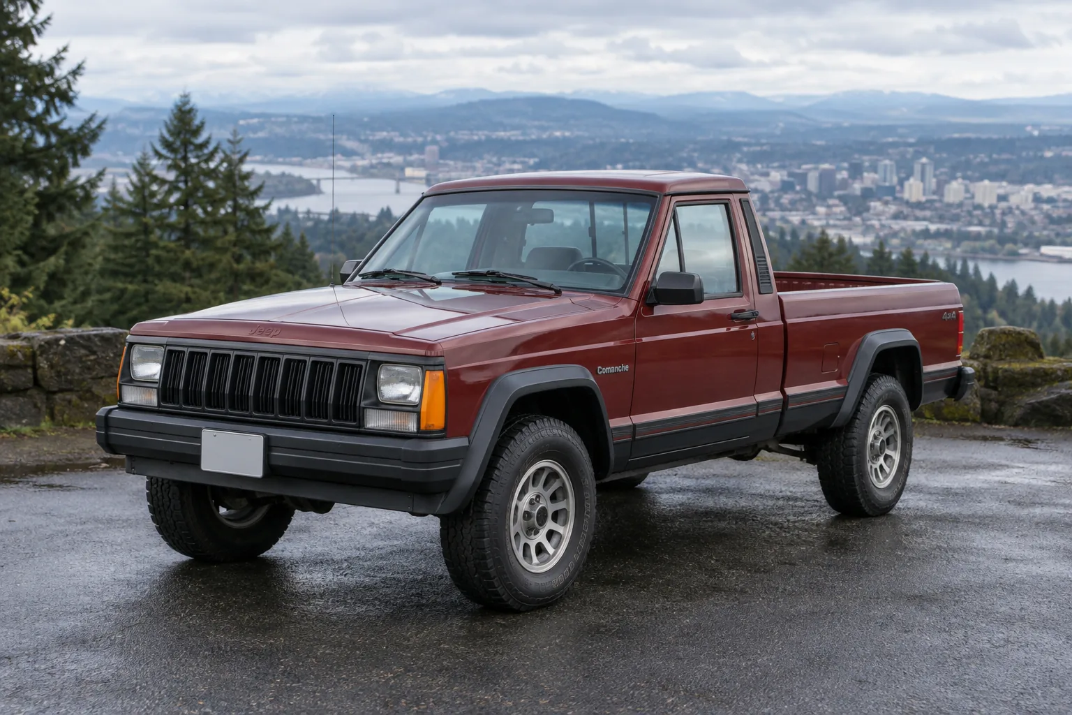One 1991-1992 Jeep Comanche representative of this body-style range