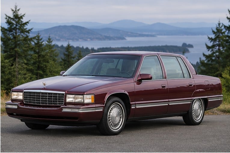 One 1990 Cadillac DeVille representative of this body-style range