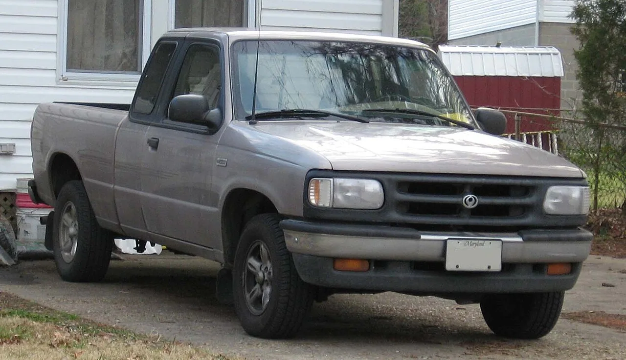 1994–1995 Mazda B-Series Pickup — representative vehicle generation; Original North American Ranger-based body and grille