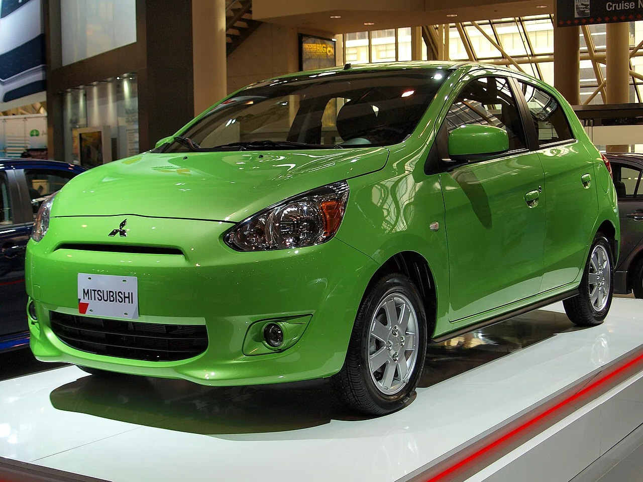 2014–2015 Mitsubishi Mirage — representative vehicle generation; 2014 Canadian show example; trim equipment may vary