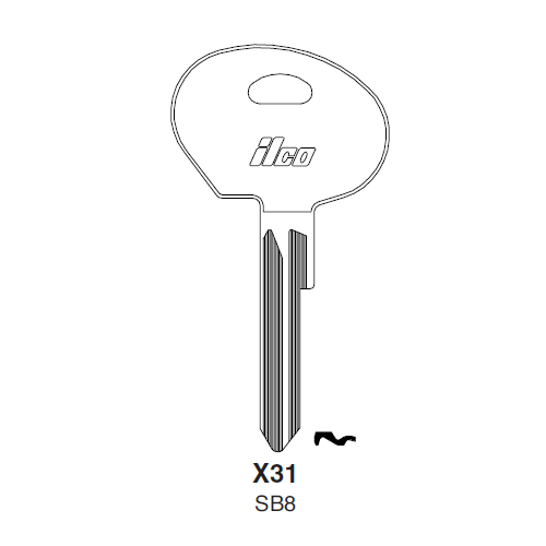 Saab Key blank