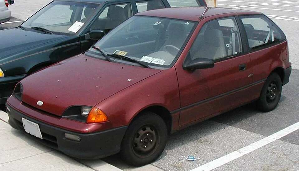 1989–1991 Geo Metro — representative vehicle generation; Original front bumper design