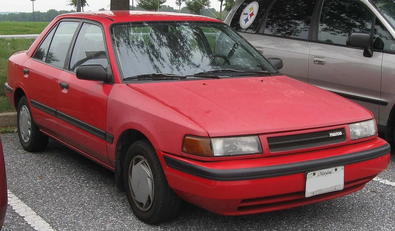 1990–1992 Mazda Protege — representative vehicle generation; Original North American BG body and grille