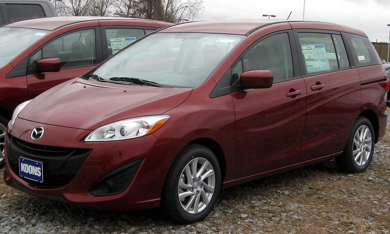 2012–2015 Mazda Mazda 5 — representative vehicle generation; Redesigned North American body; 2012 example shown