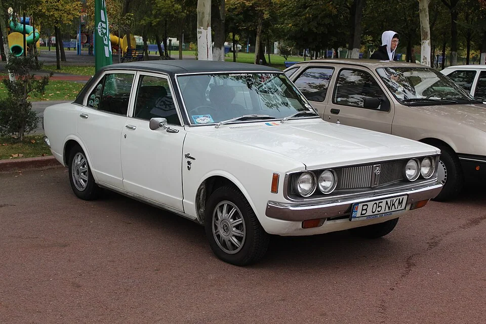 1972–1973 Corona sedan generation; overseas trim shown