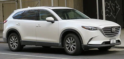 2016–2018 Mazda CX-9 — representative vehicle generation; Redesigned North American body; US 2017 example shown