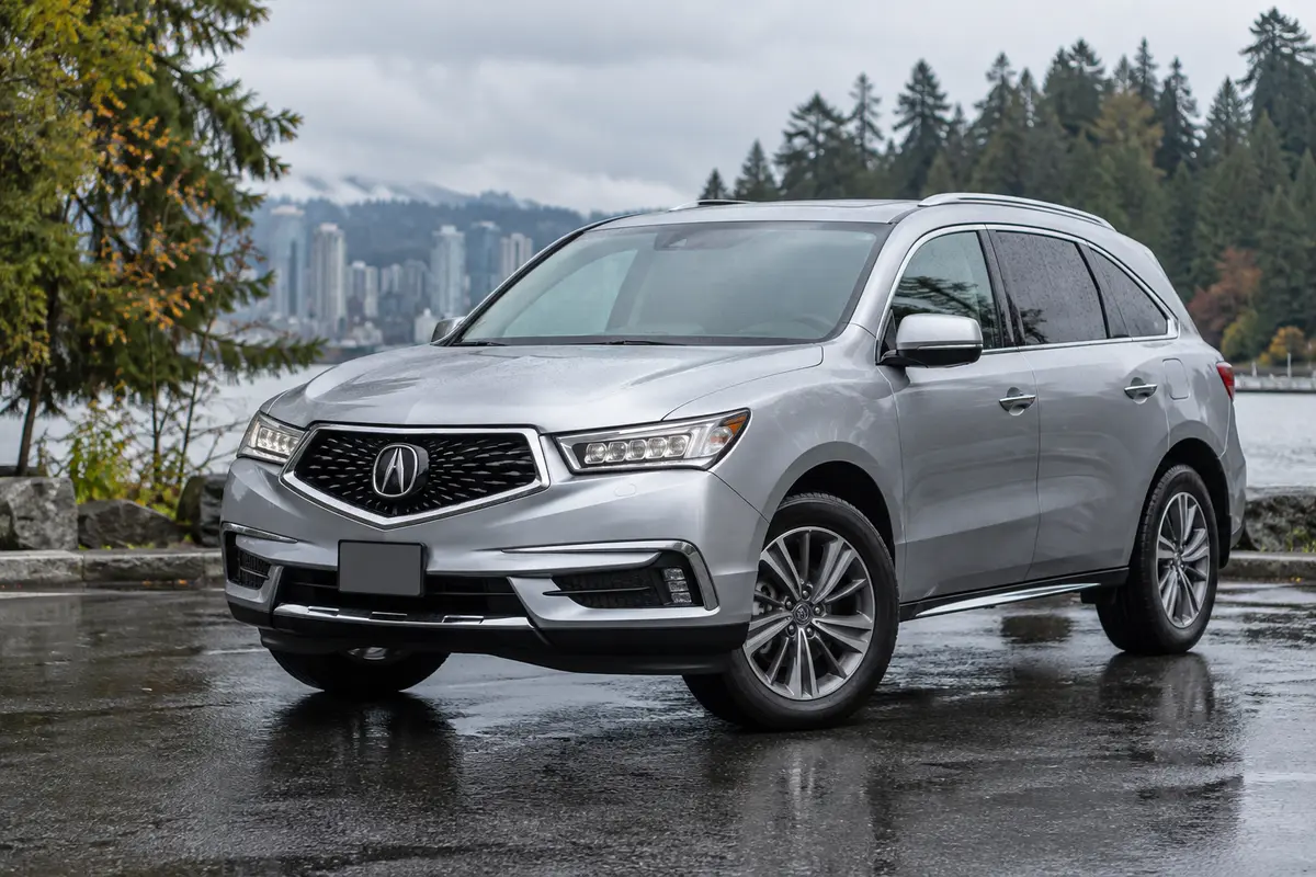 2014 through 2020 Acura MDX parked in a Pacific Northwest setting