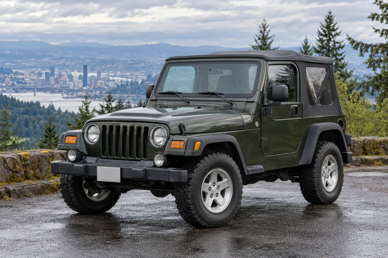 One 2001-2006 Jeep Wrangler representative of this body-style range