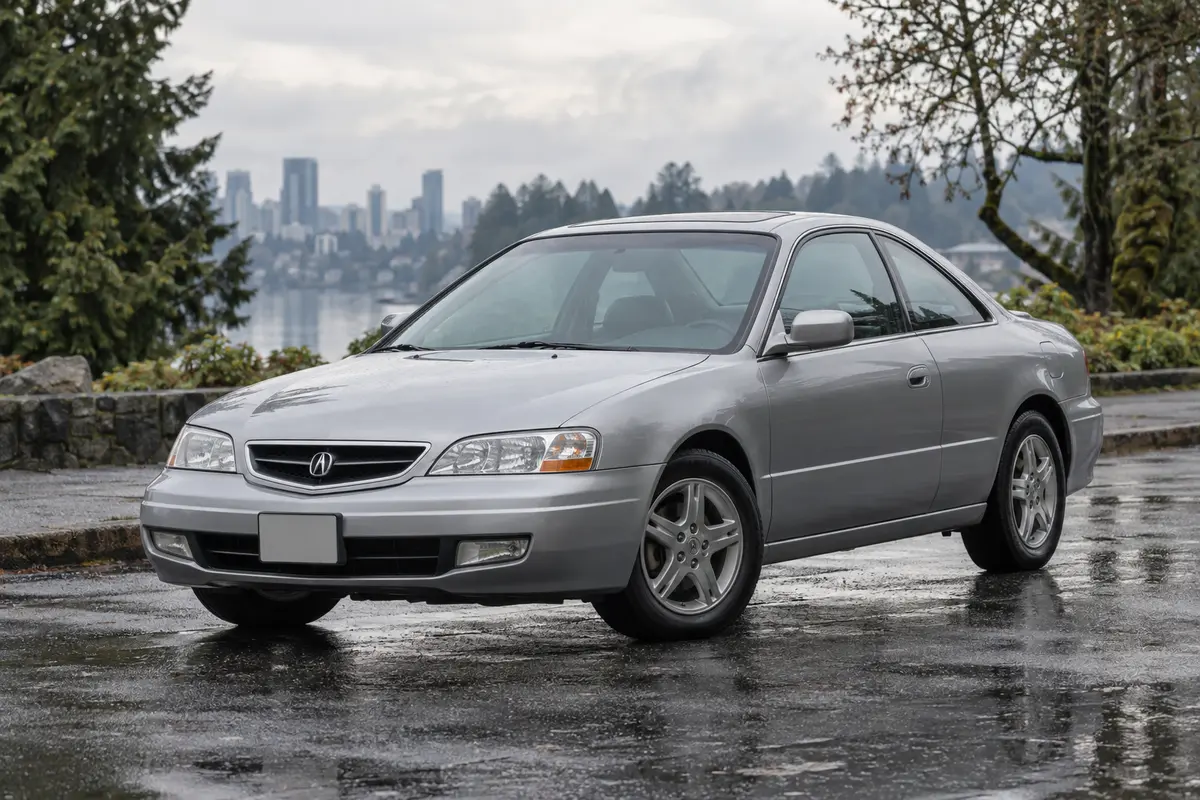 1998 through 2003 Acura CL parked in a Pacific Northwest setting