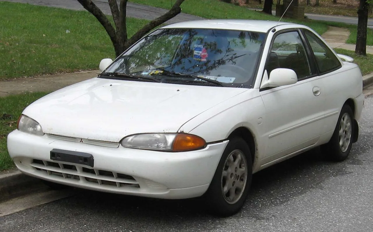 1993–1996 Mitsubishi Mirage — representative vehicle generation; coupe body example