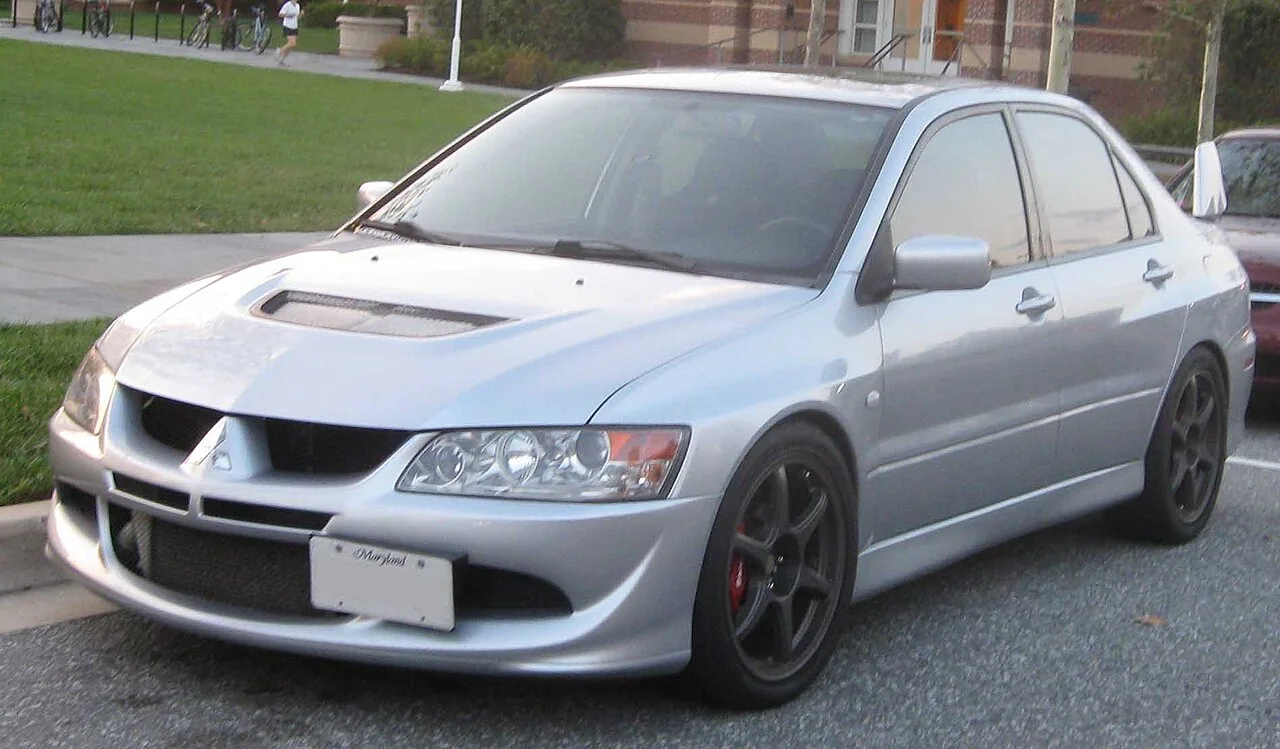 2003–2005 Mitsubishi Lancer Evolution — representative vehicle generation; Evolution VIII body; trim equipment may vary