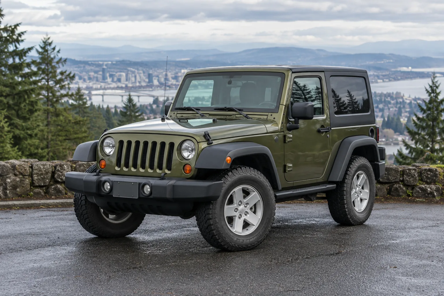 One 2007-2017 Jeep Wrangler representative of this body-style range