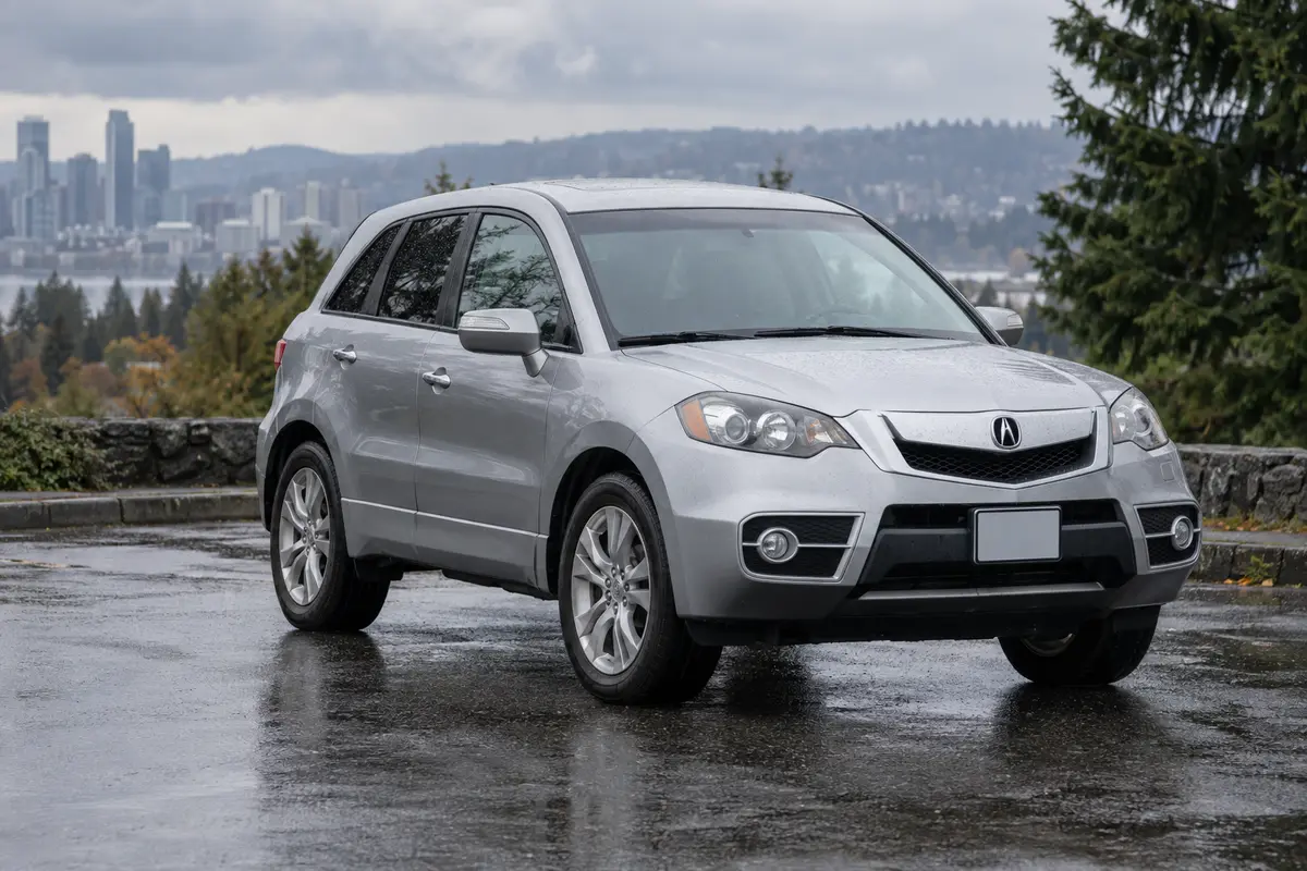 2007 through 2012 Acura RDX parked in a Pacific Northwest setting