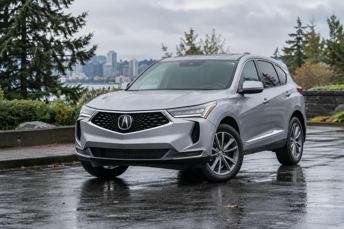2019 through 2024 Acura RDX parked in a Pacific Northwest setting