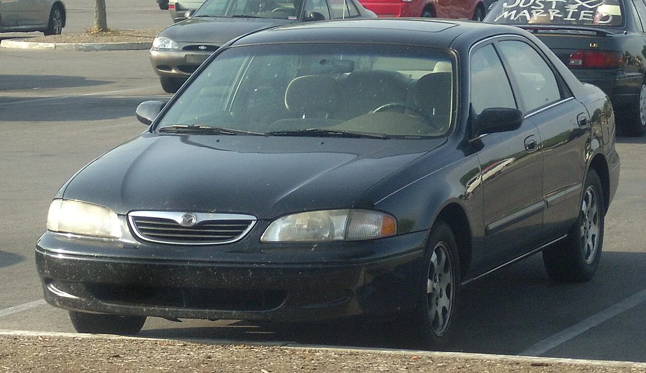 1998–1999 Mazda 626 — representative vehicle generation; Original North American GF front design