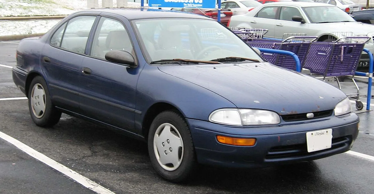 1993–1997 Geo Prizm — representative vehicle generation; E100 body generation
