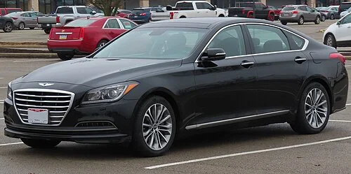 2015–2016 Hyundai Genesis 4 Dr — representative vehicle generation; 2015 US 3.8 second-generation sedan example