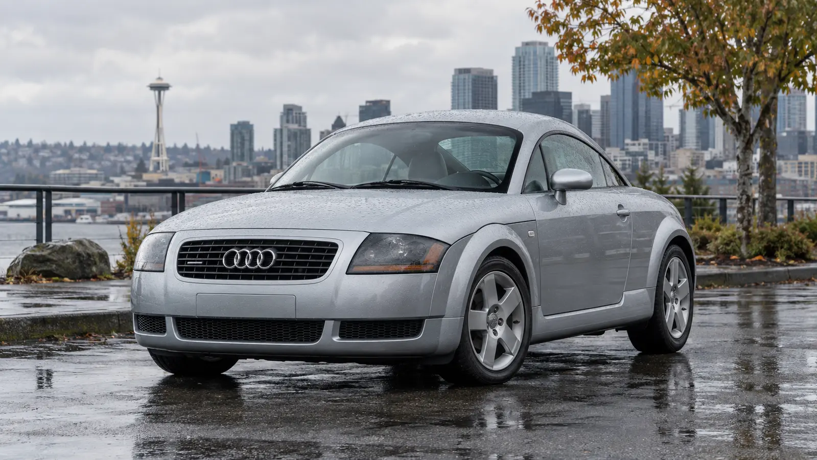 2001 through 2006 Audi TT parked in a Pacific Northwest setting