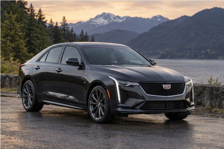 One 2020-2021 Cadillac CT4 representative of this body-style range
