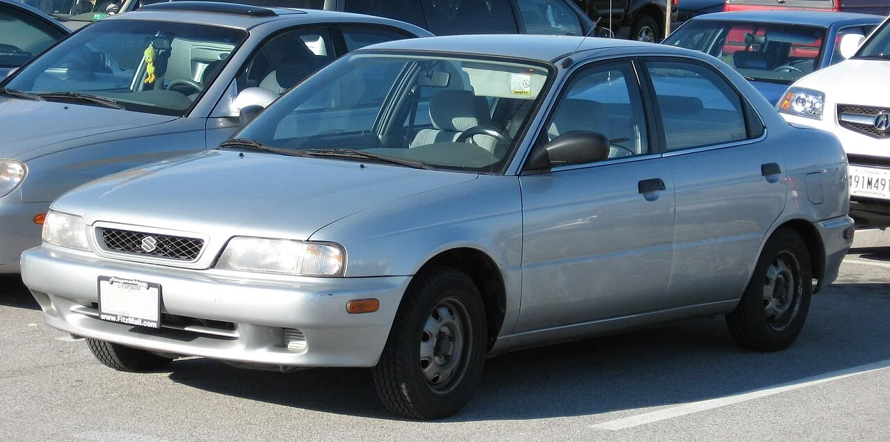 1995–1998 Suzuki Esteem — representative vehicle generation; original sedan styling
