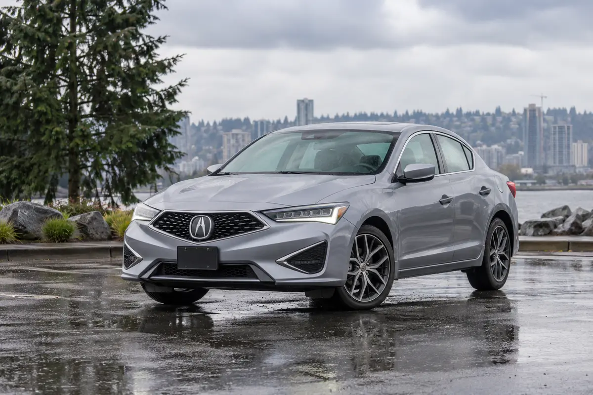 2019 through 2022 Acura ILX parked in a Pacific Northwest setting
