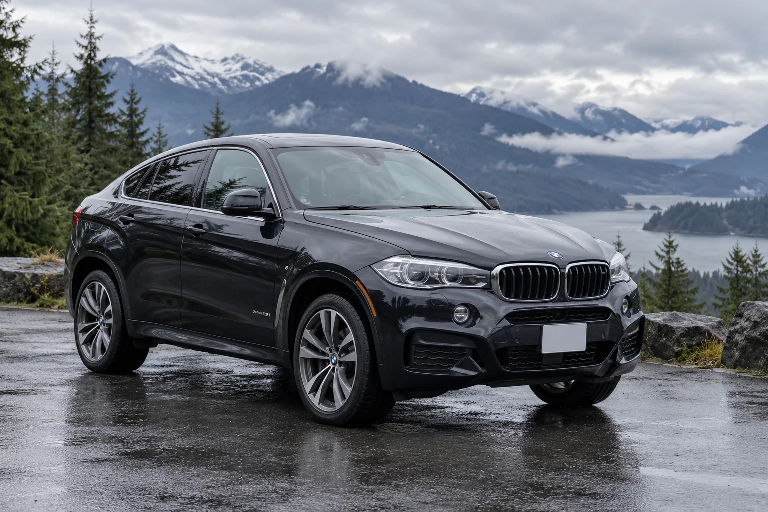 One 2015-2018 BMW X6 representative of this body-style range