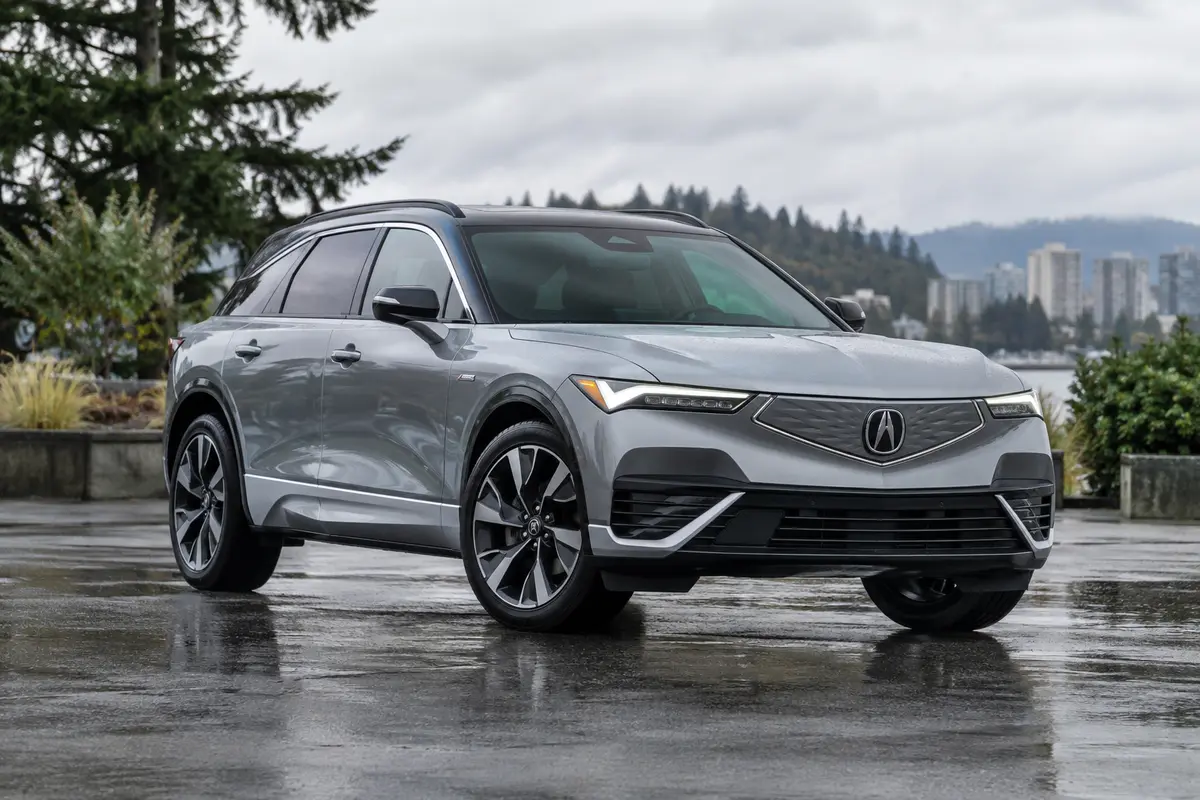 2024 Acura ZDX parked in a Pacific Northwest setting