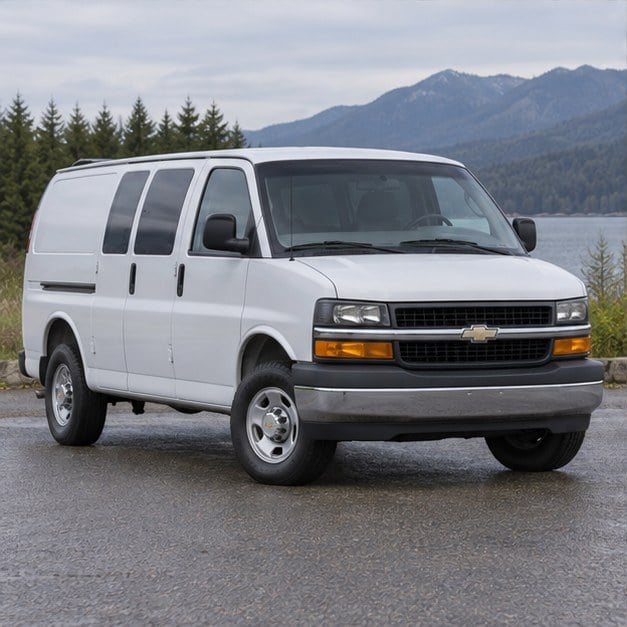 One 1996-1997 Chevrolet Express Van representative of this body-style range