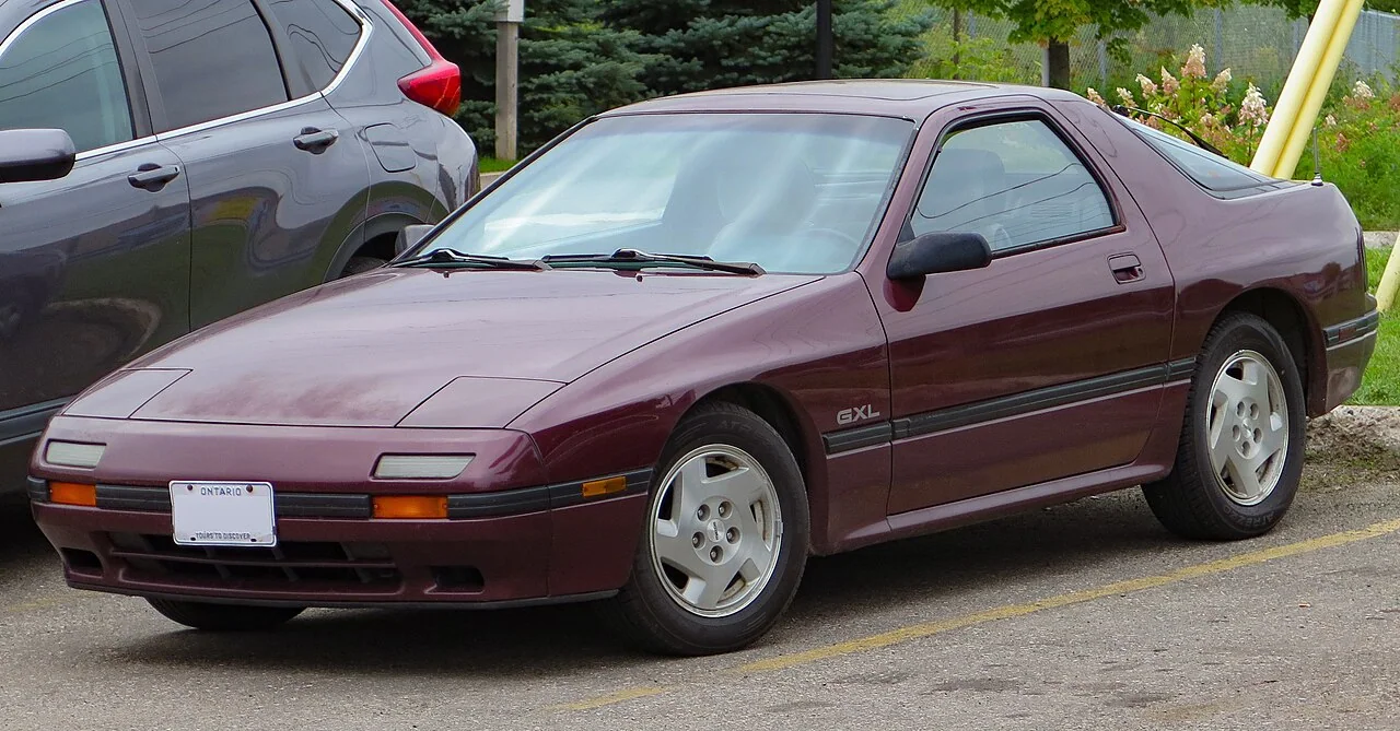 1988 Mazda RX-7 — representative vehicle generation; Original North American FC body and front design